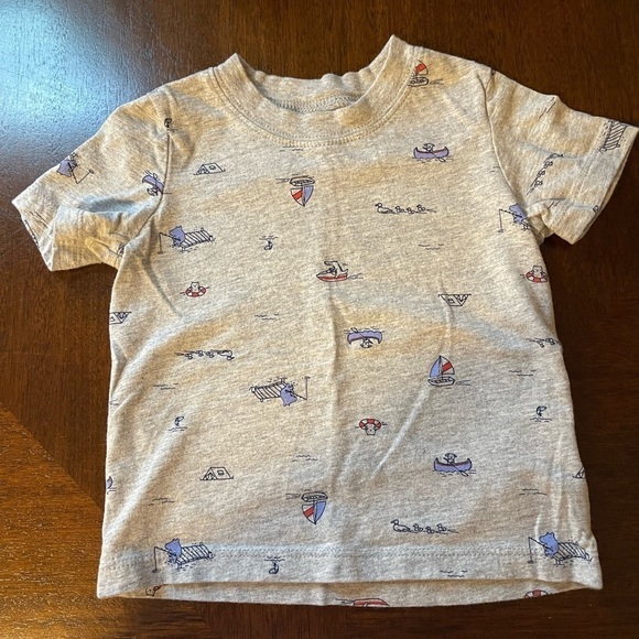 Carter’s | Baby 2-Piece Boat Tee & Shortall Set Red | baby boy 18 mo - Picture 6 of 11